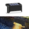 Miniatyrbillede 8 af 10: 8/4 stk LED solar trappelampe udendørs vandtæt black 8 PCS