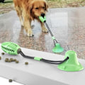 Miniatyrbild 1 av 6: Hundleksak Silicon Sugkopp Bogserbåt Interaktiv Hundbollleksaker för Pet Chew Bite green tuo yuan