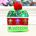 Miniatyrbillede 1 af 7: Jul Led Lys Strikkede Beanies Børne Strikket Hue Lysemitterende Led Uld Varm Kold J elasticity