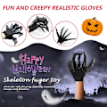 Miniatyrbillede 3 af 7: Halloween artikulerede fingre Fleksible fingerhandskerforlænger black 1 set
