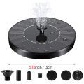 Miniatyrbillede 8 af 9: Solar Fuglebad Have Flydende Springvand black 13cm