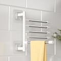 Miniatyrbillede 5 af 8: Badeværelse Rotationshåndklæde Stålfri opbevaringsstativ white+silver 3 layers