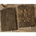 Miniatyrbild 3 av 10: A5 3D-präglat läderutskrift Präglat Phoenix Diary Notebook Multicolor