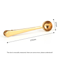 Miniatyrbillede 9 af 10: To-i-en forseglingsclips for kaffeske i rustfrit stål gold 17.5x3.7cm