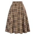 Pikkukuva 3 / 4: Kvinnors rutigt ullkjolar A-linjainen Tartan långa kjolar Green L