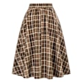 Pikkukuva 3 / 4: Kvinnors rutigt ullkjolar A-linjainen Tartan långa kjolar Red M