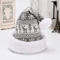Miniatyrbild 6 av 9: älgmössa vinterförtjockad stickad julmössa för vuxna red snowflake