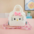 Miniatyrbild 1 av 7: Väska Plysch Soft Stuff Handväska Axelväska Anime Fylld Ryggsäck Flickor Barn Presenter hello kitty
