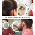 Miniatyrbillede 5 af 11: 360 graders rotation makeup spejl makeup spejl med LED lys Tri-color adjustable light 10X