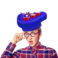 Miniatyrbild 2 av 6: Uppblåsbar Beer Pong Triangel Cap Utomhus Gräsmatta Partier Leksaker Kasta Kasta Spel blue