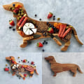 Miniatyrbillede 1 af 7: Træbakke Hundeformede fade Charcuteribræt Træfad wood color 40*22cm