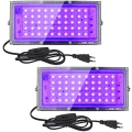 Pikkukuva 1 / 7: 1/2kpl 50W musta vaalea musta vaalea UV-piste vedenpitävä IP65 UVA mustavalo musta ulkona black 1pc