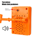 Miniatyrbillede 2 af 10: Field Solar Bird Pest Repeller 360 graders roterende reflektor orange Single-sided reflect