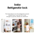 Miniatyrbild 5 av 6: Kylskåpslås Multifunktionslådlås för barn Säkerhetsskydd Baby Anti-kläm Handskåpsdörrspänne 3 Pcs