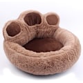 Miniatyrbillede 2 af 10: Fløjlssofa Varm seng Vinterbjørnepoteform Rund Pet Nest gray medium