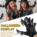 Miniatyrbillede 6 af 7: Halloween artikulerede fingre Fleksible fingerhandskerforlænger black left  hand
