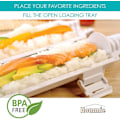 Miniatyrbillede 4 af 6: Risform Køkken Sushi Maskine Vegetabilsk Kød Roll Tool DIY Sushi Machine Køkkenværktøj white