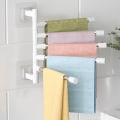 Miniatyrbillede 1 af 8: Badeværelse Rotationshåndklæde Stålfri opbevaringsstativ white+silver 4 layers