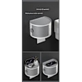 Miniatyrbillede 8 af 9: Vægmonteret badeværelsesstativ til opbevaringsstativ black 2pcs
