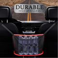 Miniatyrbillede 2 af 9: Bil Net Pocket Håndtaske Bil Opbevaring Mellem Sæde Opbevaring pure black 40cm * 11.5cm * 26cm