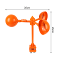 Miniatyrbild 6 av 10: Field Solar Bird Pest Repeller 360 graders roterande reflektor orange Double-sided reflect