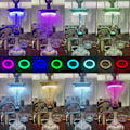 Miniatyrbillede 2 af 9: Farverig LED Ring Lampe Magnet Adsorption Med Fjernbetjening white 160mm