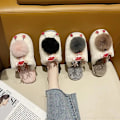 Miniatyrbillede 3 af 6: Christmas Elk Plys Hjem Hjemmesko Dame Vinter Warm Furry Slides Sko black 40-41(fit 39-40)