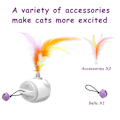 Miniatyrbillede 4 af 7: Smart Cat Interactive elektronisk LED automatisk hoppelegetøj white