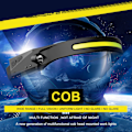 Miniatyrbillede 4 af 6: LED-forlygtesensor induktionsforlygte Vandtæt USB-genopladelig lommelygte COB 4-tilstand 1pc
