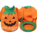 Pikkukuva 4 / 7: Lemmikkieläinten vaatteet Halloween Carnival Hauskat lemmikkieläinten vaatteet talvitakki orange extra small