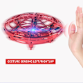 Miniatyrbillede 2 af 6: Mini UFO RC drone Infraed Hand Sensing Induktion Helikopter Model Elektrisk Bærbar Quadcopter flayaball drohne Legetøj til børn red 1pc