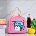 Miniatyrbild 4 av 9: Tecknad Hamburger Hot Dog Milk Lunch Tote Thermal Lunchpåse yellow 22*20*14cm