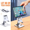 Miniatyrbillede 1 af 7: Foldet Justerbar Aluminiumslegering Holder Notebook Tablet Stand gray 135*85*25mm
