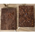 Miniatyrbild 6 av 10: A5 3D-präglat läderutskrift Präglat Phoenix Diary Notebook Red Bronze