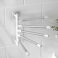 Miniatyrbillede 2 af 11: Rustfrit stål Perforeret badeværelse Roterende håndklæde opbevaringsstativ Towel rack 2 layer