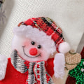 Miniatyrbillede 5 af 5: Broderet julestrømpe gavepose Hængende pejs Træstrømper Julepynt til hjemmet Børn Gave Snowman