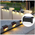 Miniatyrbillede 7 af 10: 8/4 stk LED solar trappelampe udendørs vandtæt black 4 PCS