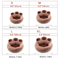 Pikkukuva 9 / 10: Velvet-sohva lämmin sänky talvikarhun tassun muotoinen pyöreä lemmikkipesä brown medium