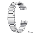 Miniatyrbillede 4 af 4: For Fitbit Charge 5 4 3 2 Smart Armbånd Rustfrit Stål Urrem Loop Til Fitbit Charge 3 SE Sølv Rem Silver-Gold For Charge 3 4