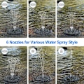 Miniatyrbillede 6 af 6: Solar Powered Fountain Flydende Vandfald Vandpumpe Led 16CM LED