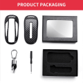 Pikkukuva 4 / 7: Uusi ABS Carbon Fibe -auton kauko-avain, cover , Tesla Model 3 Model S Model X -auton älyavaintarvikkeiden pidike Fob red for model x