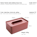 Miniatyrbillede 7 af 8: Badeværelse Køkken Træ PP Plast Tissue Box brick red 23*12.7*9cm