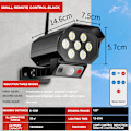 Miniatyrbild 8 av 9: LED Infraröd sensor Solar Lampa Fjärrmonitor Vägglampa white 19.2*8.3*17.2cm,77 led