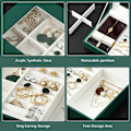Miniatyrbild 6 av 9: Transparent smyckeskrin Organizer Lyx PU-läder presentförpackning 1pc
