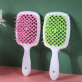 Miniatyrbild 5 av 7: Damhårborste Luftkudde Hårkam Breda tänder Anti-frizz Borste Hårbottenmassage Ihålig black pink