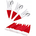 Miniatyrbillede 8 af 9: Service Holder Taske Jul Hat Julepynt white+red 10pcs