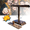 Pikkukuva 3 / 6: Drinking Game Hook Ring Toss Battle Game Kodinsisustus original wood large