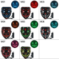 Miniatyrbild 4 av 10: Halloween Colplay Purge Mask LED-ansiktsmasker för barn red
