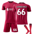 Miniatyrbillede 1 af 6: Børn / Voksen 22 23 World Cup Liverpool Hjemmetrøje fodboldsæt ALEXANDER-ARNOLD-66 2xl#