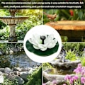 Miniatyrbilde 5 av 7: Solar fontene pumpe fuglebad utendørs hage flytende vann fontene sol simulering modellering pumpe pads hage dekor 1.2W White